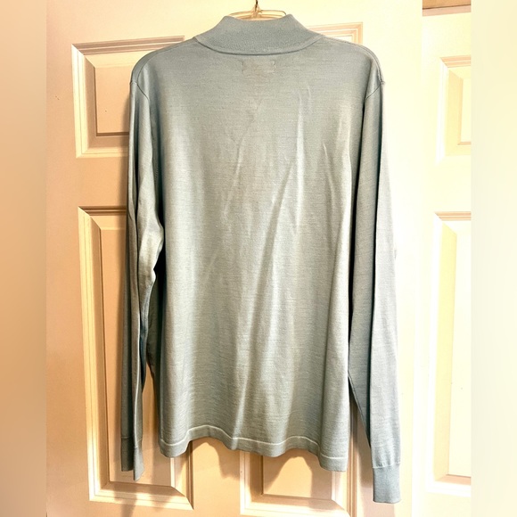 NWT Light Blue Nordstrom Quarter Zip Sweater XL - Picture 3 of 4